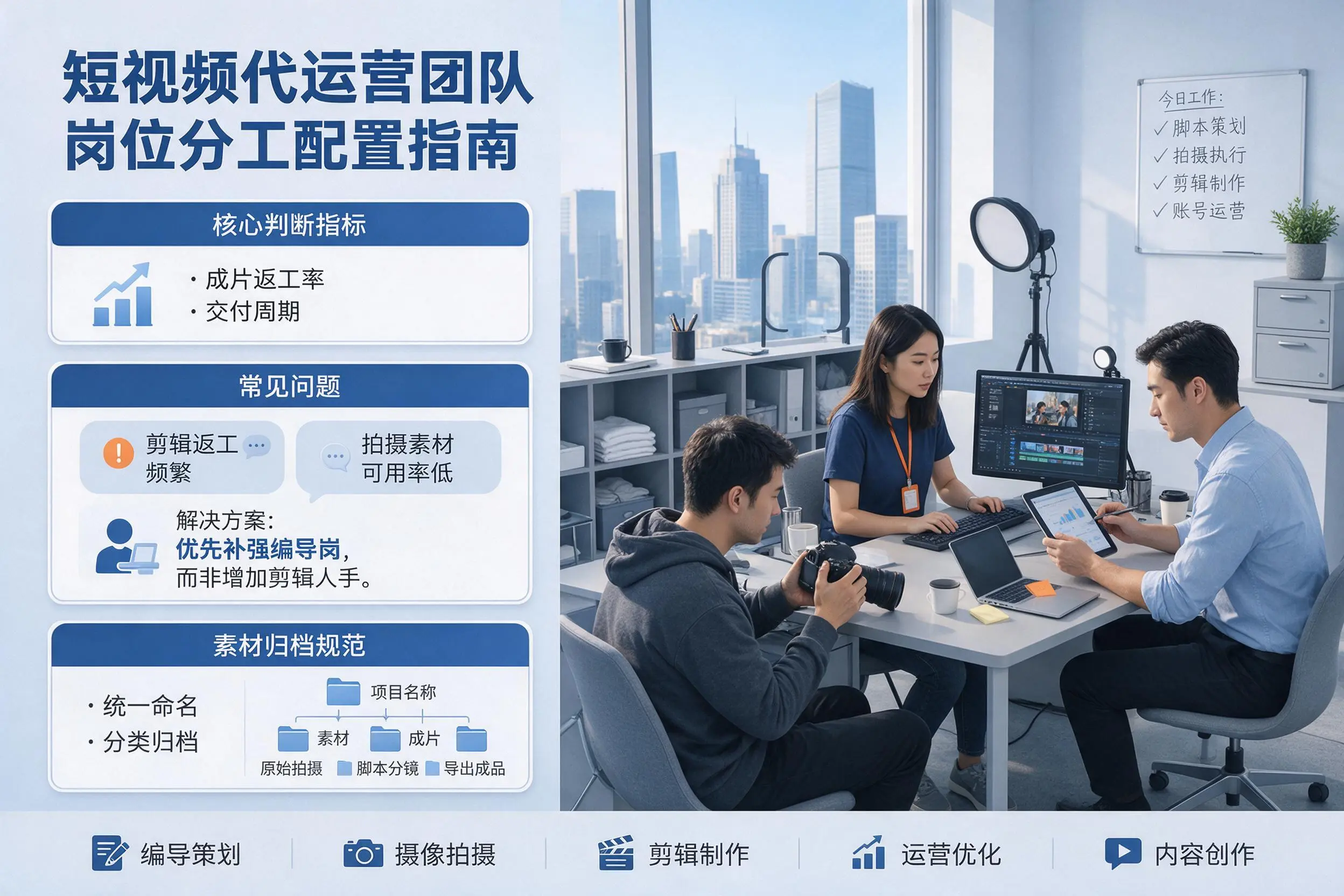 短视频代运营团队如何配置?珠海企业岗位分工科普说明
