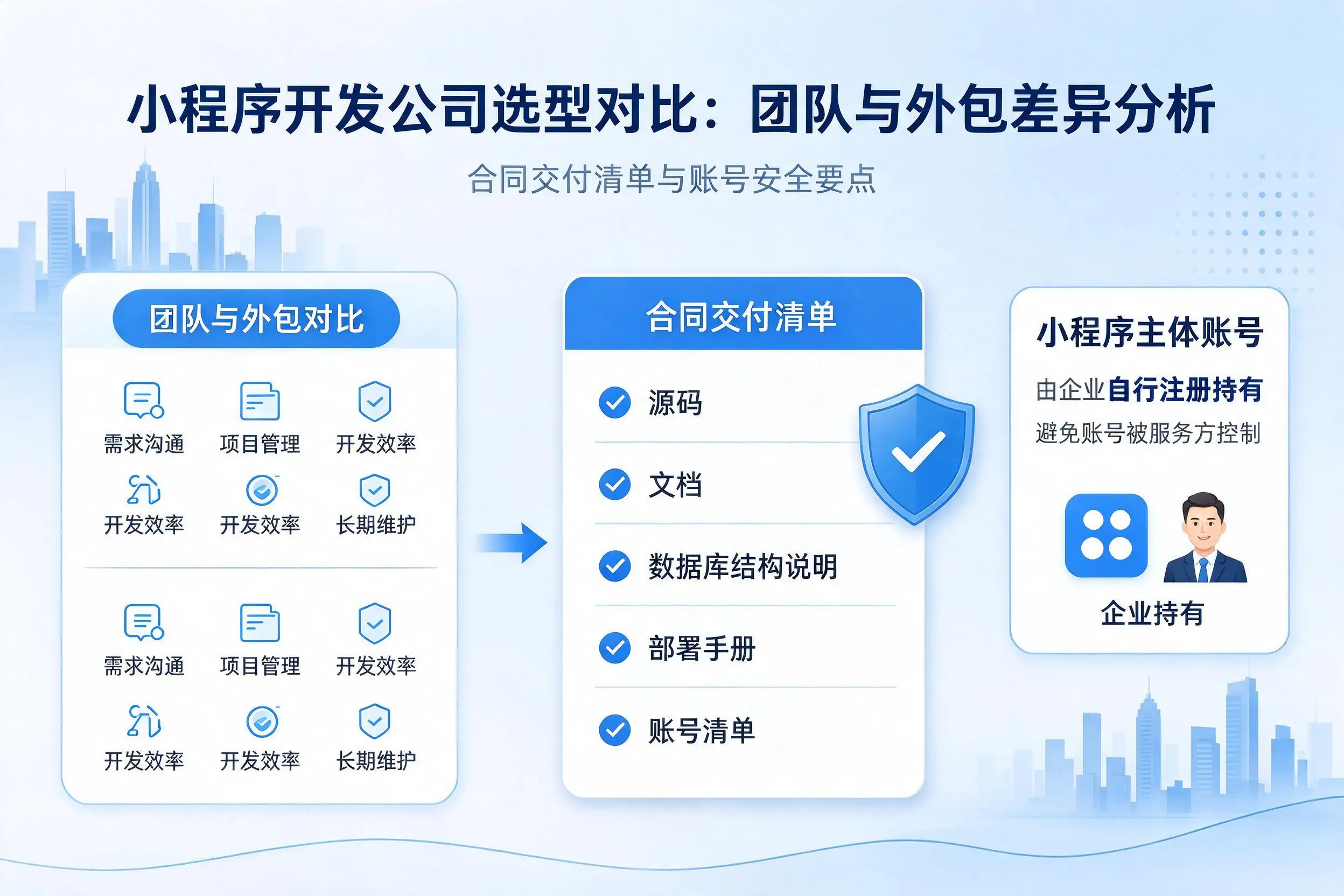 珠海小程序开发公司选型对比：团队与外包差异分析